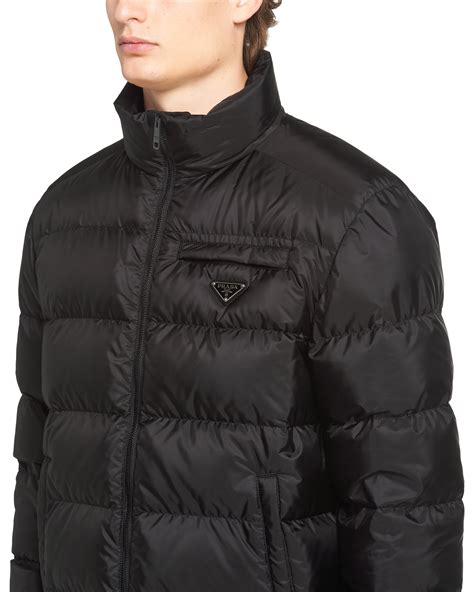 prada cropped nylon puffer jacket